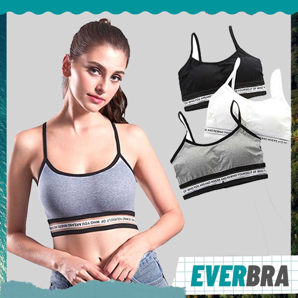 BH Bra Wanita Sexy Style Korea Tanpa Kawat Busa Tebal Bahan Nilon Lembut Murah EverBra - UW17