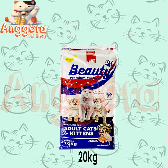 Makanan Kucing murah Premium BEAUTY 20kg ( EKSPEDISI )