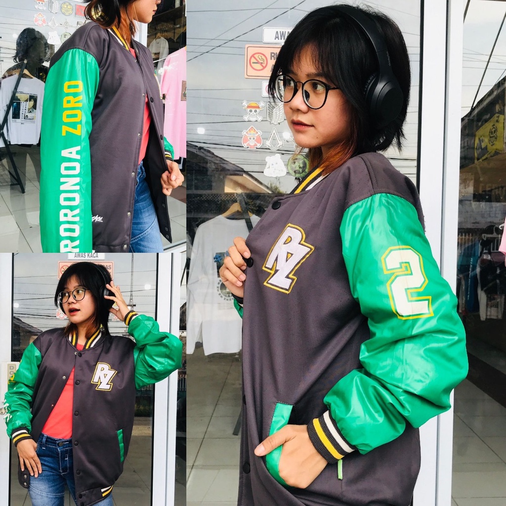 Jaket Zoro Baseball Anime Manga One Piece Premium Unisex