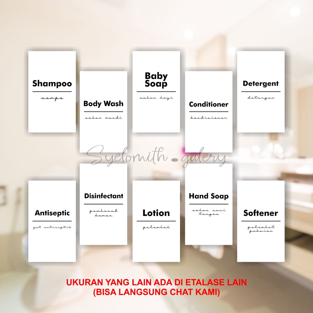 Stiker Label Botol Sabun Cair Best Seller Label Waterproof - Stiker Laundry - Stiker Botol Waterproo