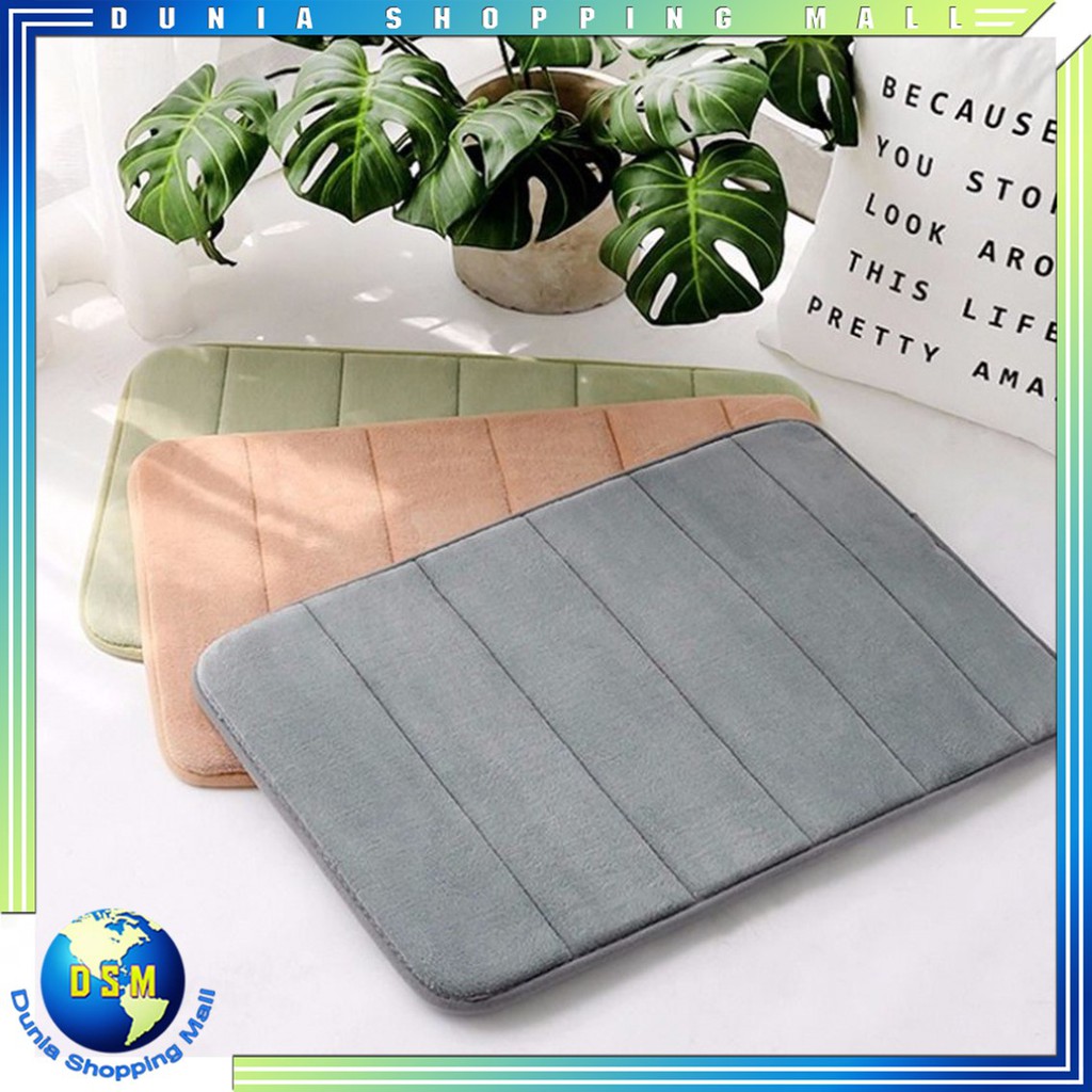 DSM Keset Kaki Anti Slip Polos Bahan Memory Foam Menyerap DSM Keset Kaki Anti Slip Polos Bahan Memory Foam Menyerap