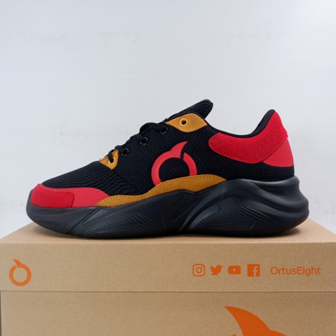Sepatu Lari/Running OrtusEight Granada Coreblack Imperial Red Tan 11030039 Original BNIB