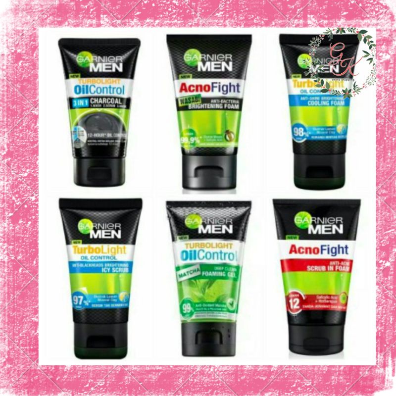 GARNIER MEN FACIAL FOAM/SCRUB 100ML ||pembersih wajah pria||