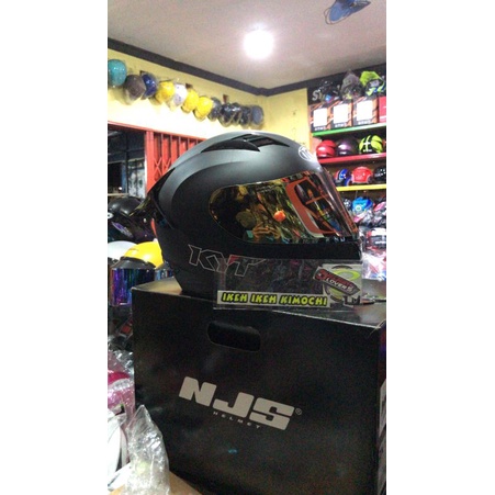 Helm KYT R10 hitam doff Paket Ganteng
