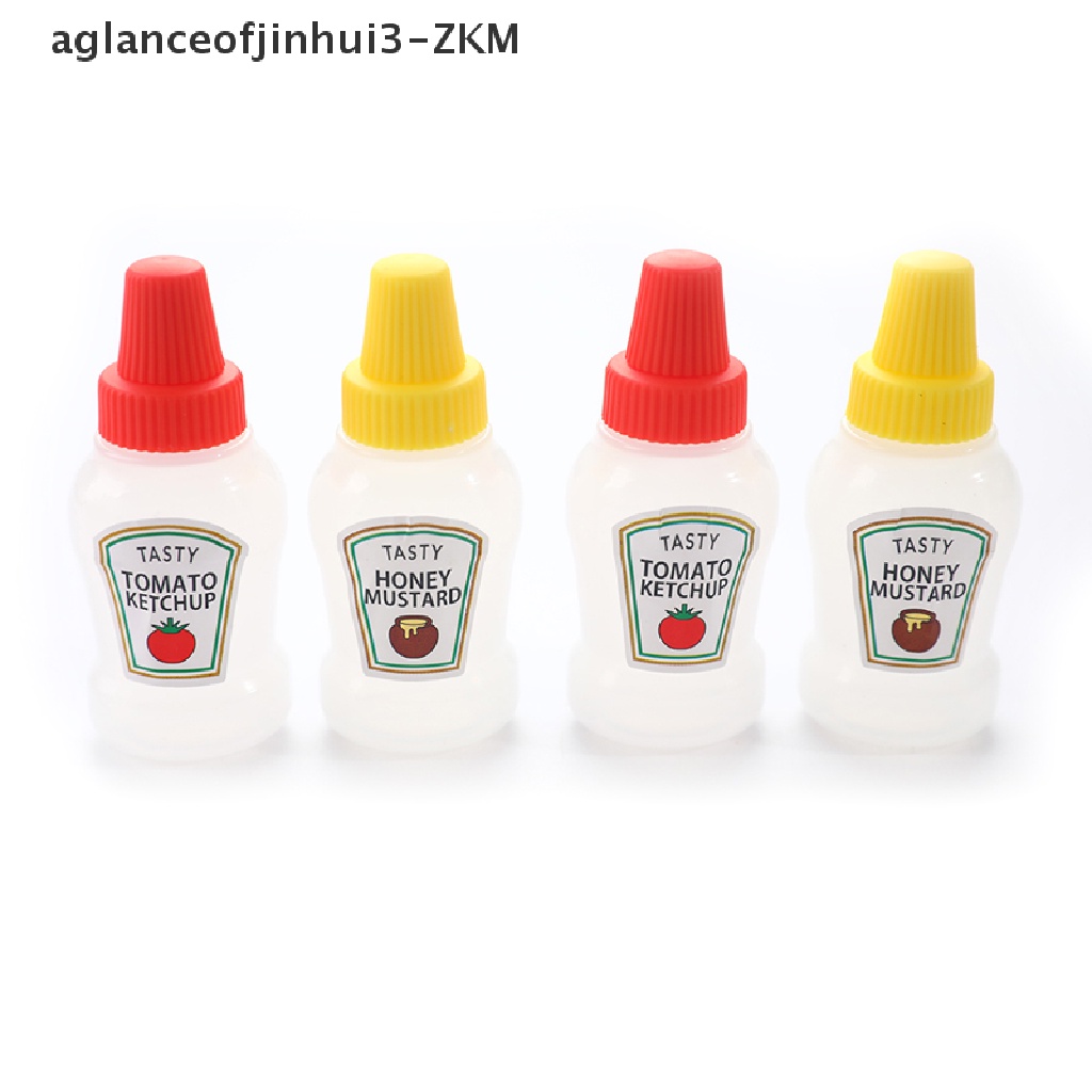 4 Pcs Botol Wadah Saus Tomat Salad Mini Portabel Ukuran 25ML