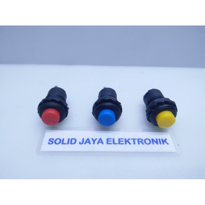 SAKLAR BULAT ON OFF PUSH BUTTON ON OF SAKLAR TEKAN PENCET ON OFF STOK KONTAK ON OFF ELEKTRONIK