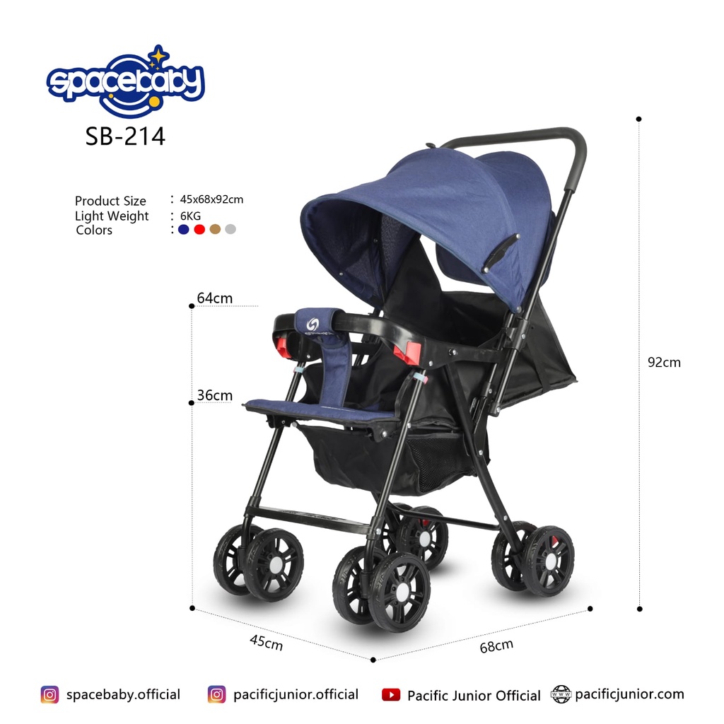 BABY STROLLER SPACE BABY SB 6212 SB 6215 SB 6217 SB 214 KERETA DORONG BAYI SPACEBABY GAGANG HADAP DEPAN BELAKANG SB6212 SB6215 SB 6217 SB214