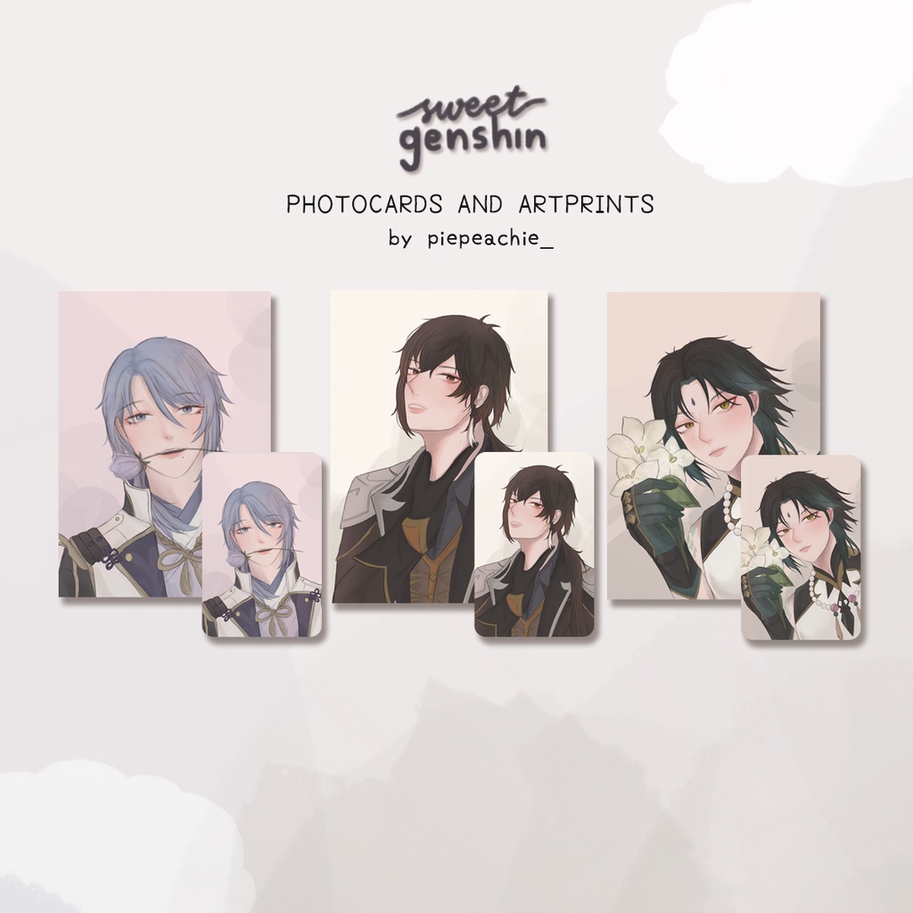 Genshin Impact (Sweet Genshin) Photocard Artprint by piepeachie_