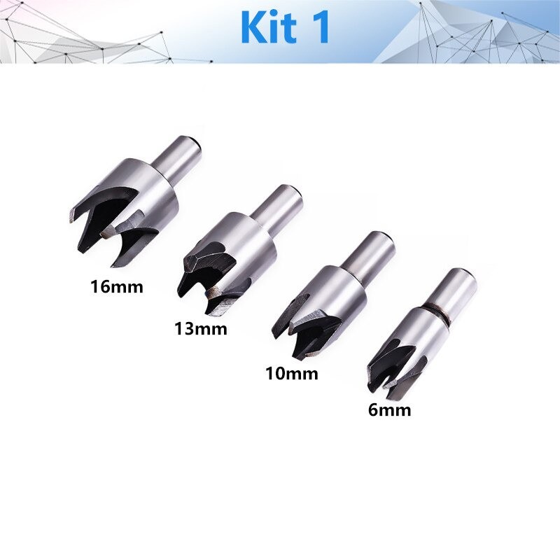 Mata Bor Hole Punch Drill Bit Claw Type 6-16mm 4 PCS - HL-120701 - Silver