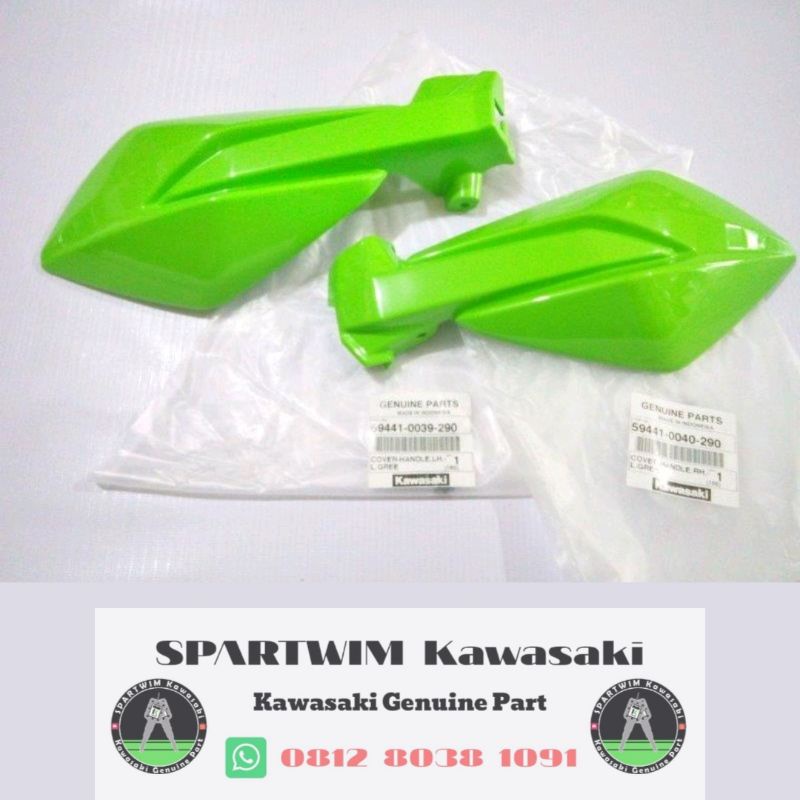 Handguard cover handle tutup handel hijau KLX BF D-Tracker 150 original kawasaki