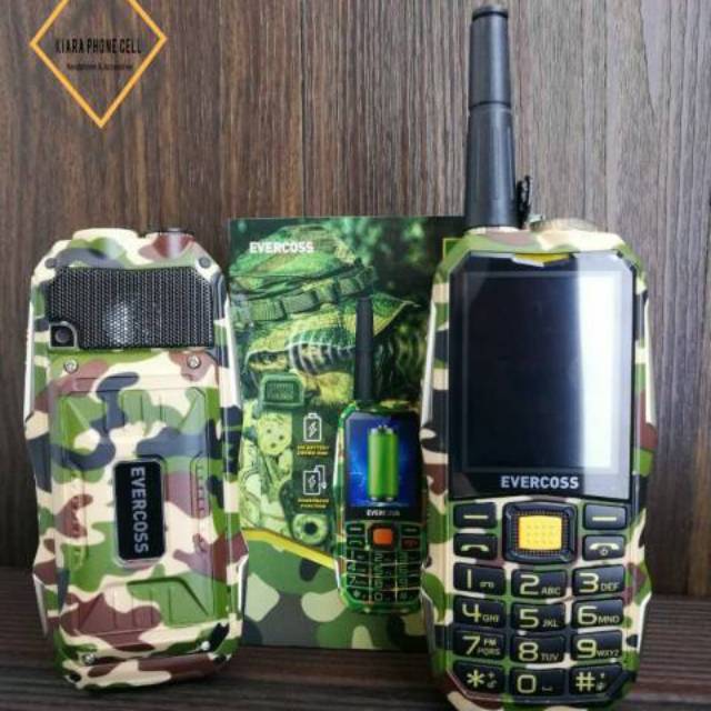 (20.000mAh) Hp Loreng Green Army Super Signal, Handphone Gunung, Outdoor
