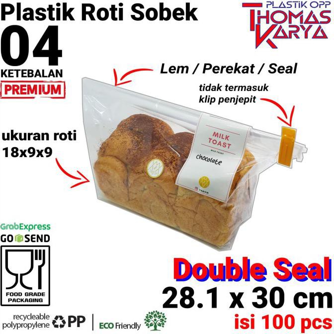 

Hanya Disini] 28.1X30 Cm Plastik Opp Tebal (Lem) | Plastik Roti Sobek Double Seal