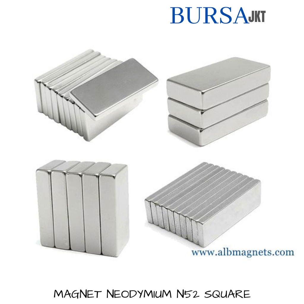 STRONG MAGNET SUPER KUAT N52  NdFeB SQUARE BAR BATANG 30X10X5 MM