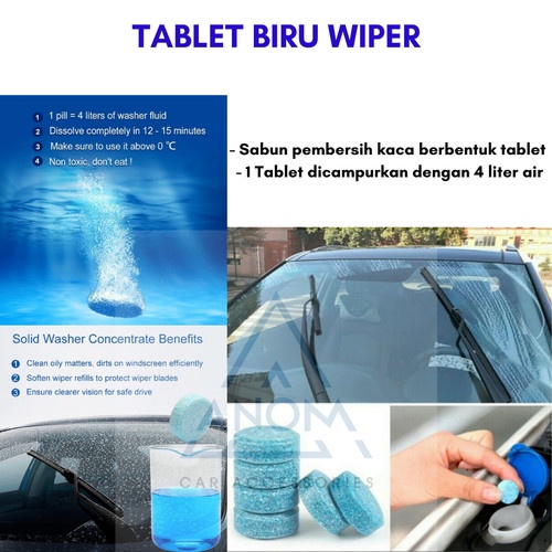 Tablet Air Wiper / Sabun / Deterjen Pembersih Kaca Serbaguna