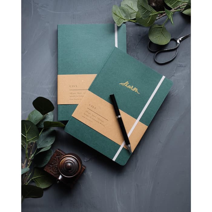 

Cava Notebook Emerald + custom nama / Buku Catatan Hadiah Unik BKIL_1652