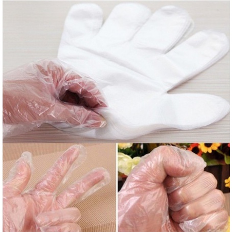 Satu7an Sarung Tangan Plastik Sekali Pakai Disposable Plastic Hand Gloves Transparant RT-72-STP