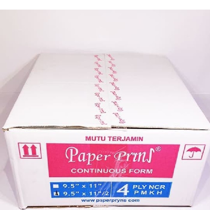 

CONTINUOUS FORM 9,5 X 11/2 4PLY PAPERPRYRNS (PRS - BAGI 2)