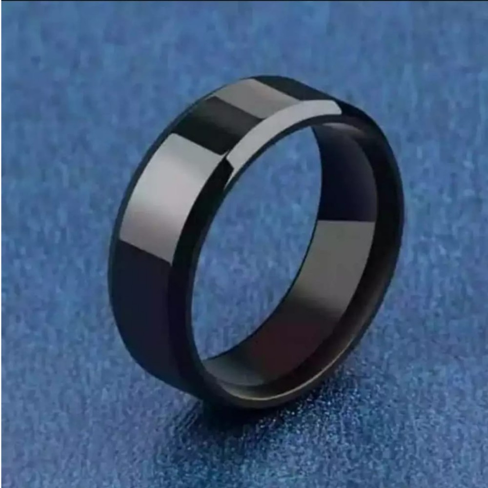 Cincin Titanium Hitam Polos / Cincin Titanium Pria Dan Wanita / Cincin Anti Karat dan Alergi