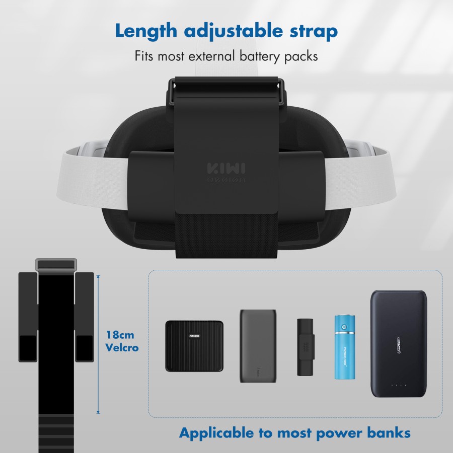 Kiwi Design Power Bank Fixing Strap For Oculus Quest / Quest 2