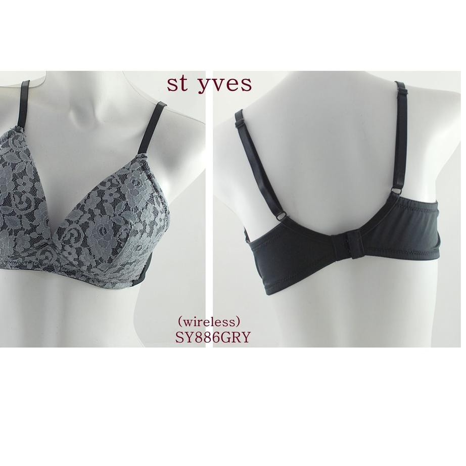 $HargaGrosir$ BRA ST YVES, TANPA KAWAT (WIRELESS), FULL CUP, LEMBUT  NYAMAN SY886GRY .,.,.,..,