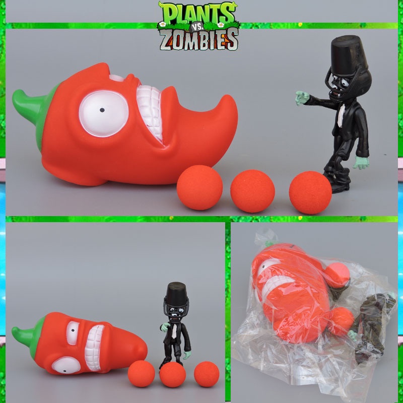 Mainan Action Figure PVZ Plant vs Zombies Kacang Polong 48 Gaya Bahan PVC Untuk Hadiah Ulang Tahun Anak