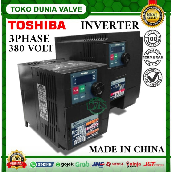 INVERTER TOSHIBA 3 PHASE 5.5kw-7.5Hp-VFS15-4055P HARGA TERMURAH