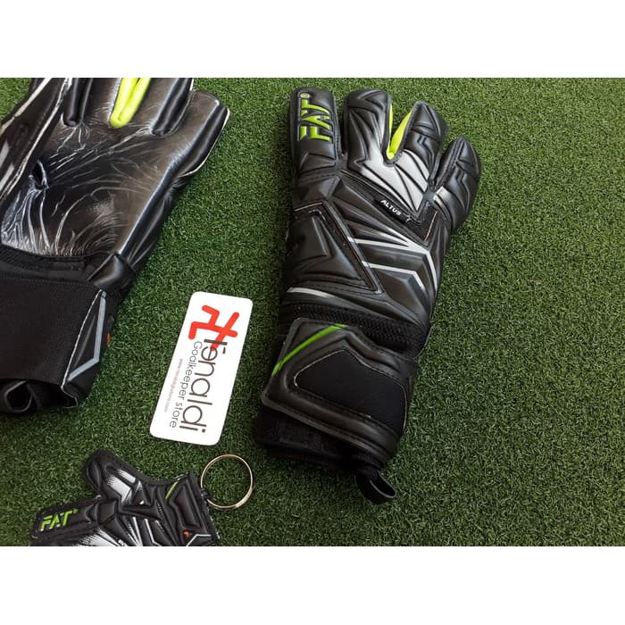 Promo Sarung tangan Kiper Fat Altus Black green Diskon