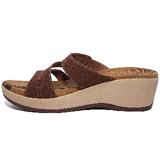  Homyped  Ayana N63 Sandal  Wedges  Wanita  Coklat Shopee 