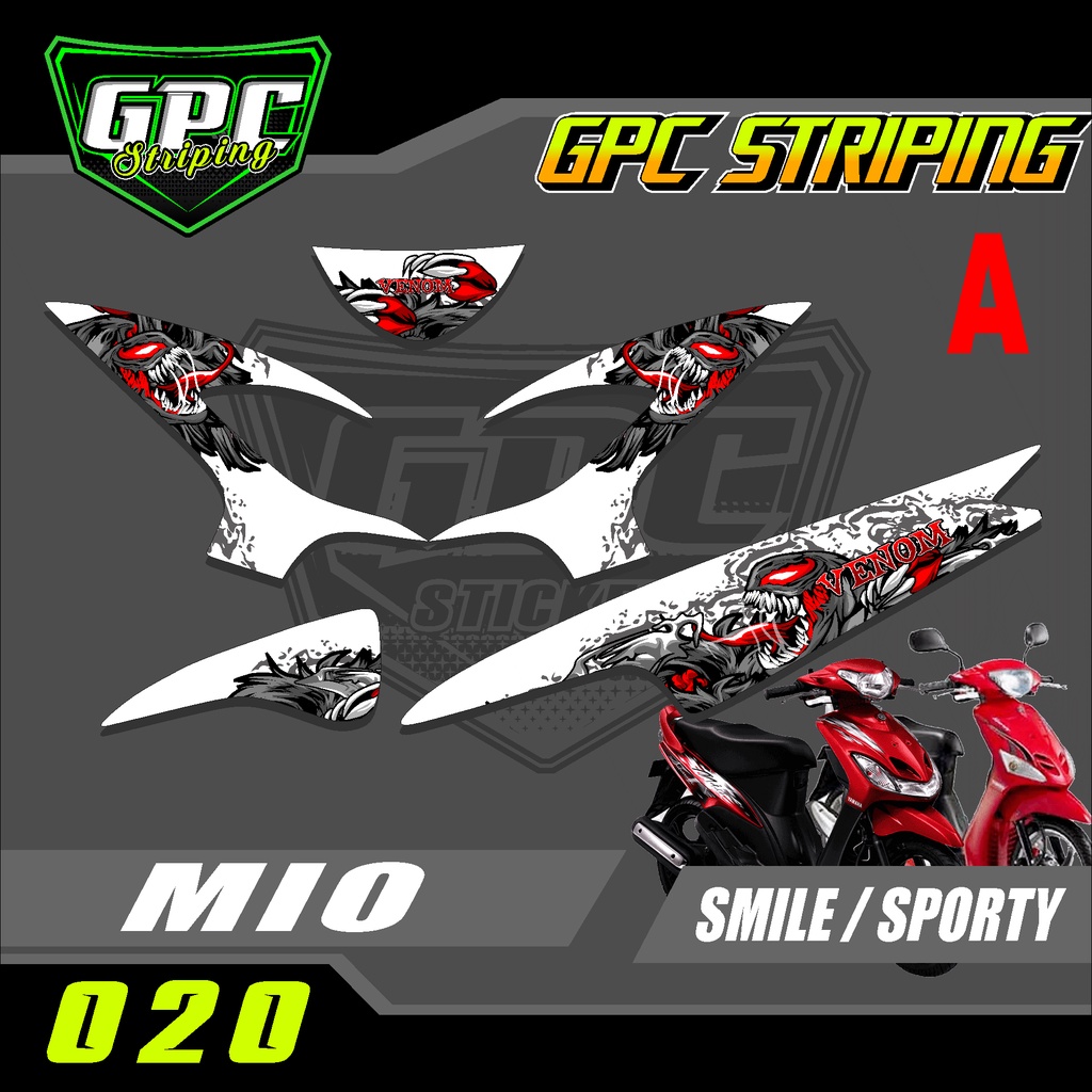 Stiker Striping Mio 110 Smile/Sporty Desain Bercak GPC-020
