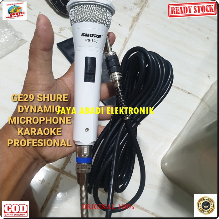 G29 SHURE MIC HANDLE KABEL BAHAN FULL BESI DYNAMIC MICROPHONE CARDIOID VOKAL JERNIH DAN SENSITIF BISA UNTUK SEGALA JENIS ACARA PANGGUNG CERAMAH PIDATO  DLL  PRAKTIS TANPA BATERAI BISA UNTUK SEGALA JENIS AUDIO HARGA TERJANGKAU