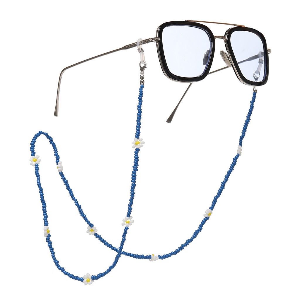 Fashion Rice Bead Mask Glasses Dual-use Lanyard Gold Anti-lost Earphone Mask Chain Glasses Chain Sexy Girl Jewelry