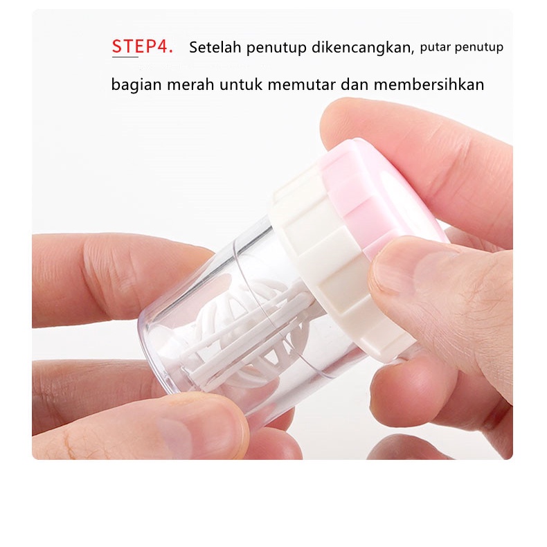 kotak softlens alat softlens mini softlens case box softlens Cleaner Manual Rotation