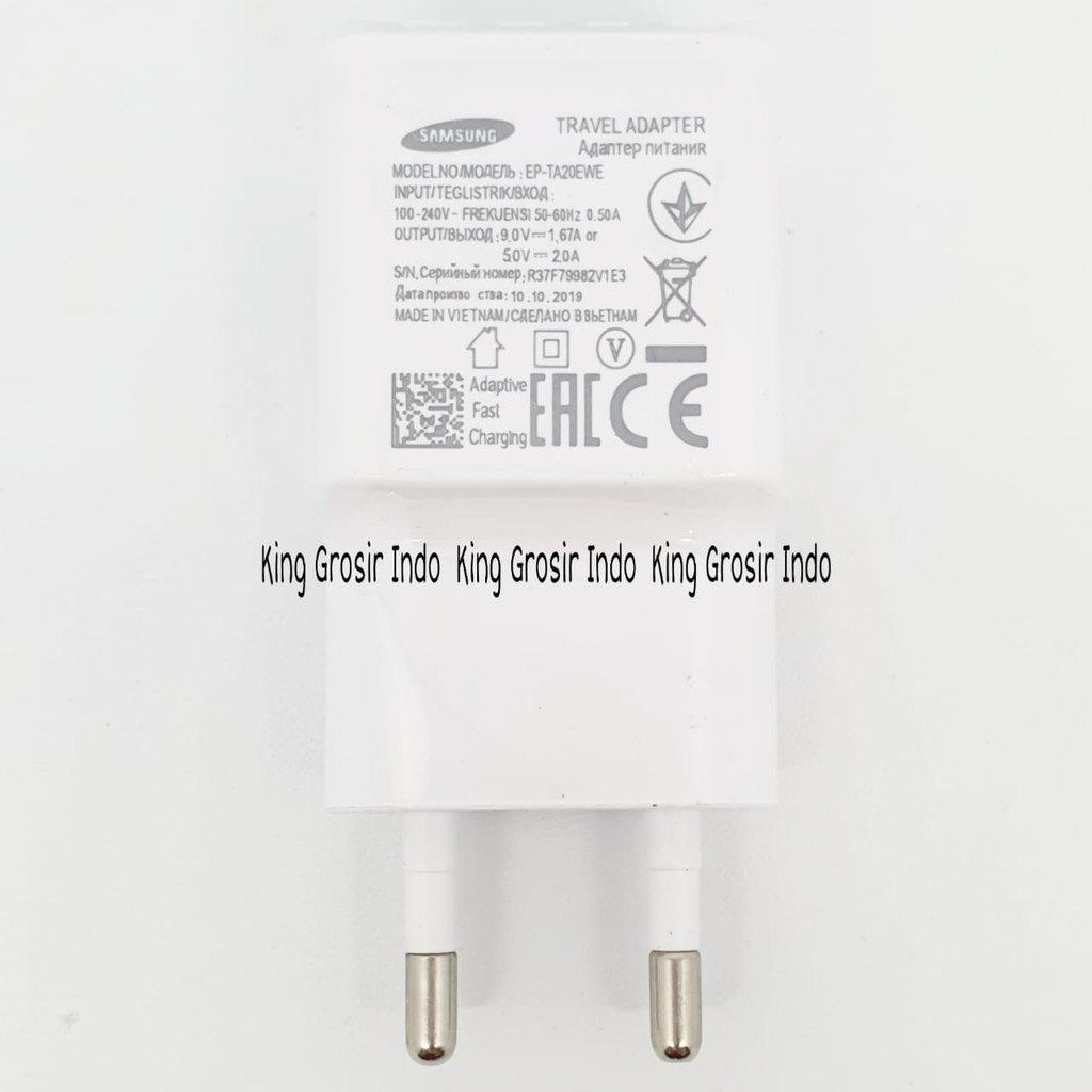 Batok / Kepala Charger Samsung Note4 Note5 S7 S8 S9 Fast Charging Original OEM