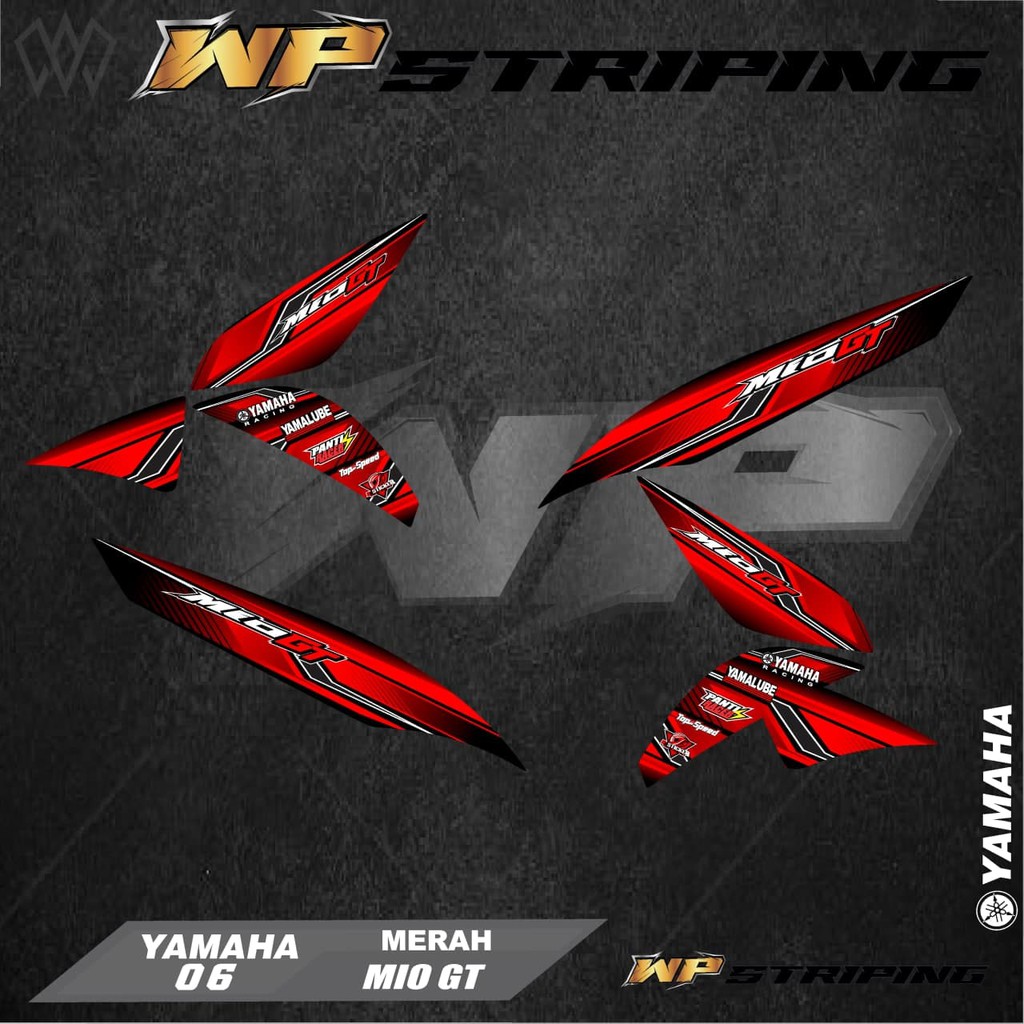 Stiker Striping MIO GT/Sticker Variasi List Skotlet Motor Yamaha MIO GT/Racing 06