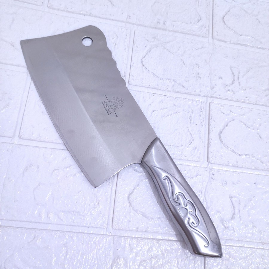 Pisau Besar Full Stainless Daging Tulang Cincang Tebal Chopper Knife