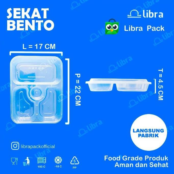 THINWALL SEKAT 3 / SEKAT BENTO / KOTAK MAKAN SEKAT 3