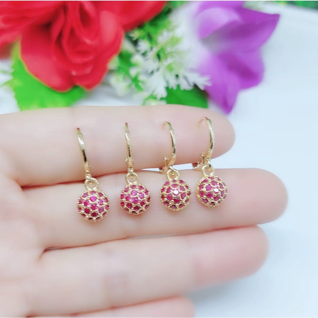 Anting xuping mata full lapis emas perhiasan fashion 0407