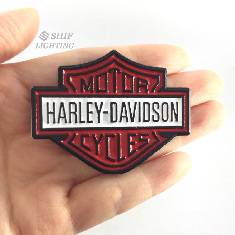 1Pc Stiker Emblem / Badge Motor Harley Davidson Bahan Metal