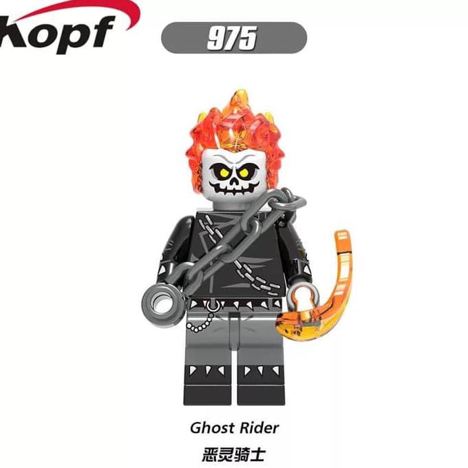 Pengiriman Cepat Ghost Rider XH975 Marvel Super Heroes Minifigure Brick X0221 MURAH