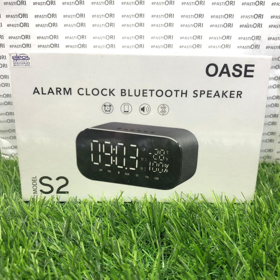 OASE Jam Alarm Clock with Bluetooth Speaker TF Card S2 Black Original