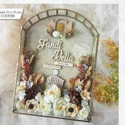 bingkai mahar pernikahan/frame mahar/ wedding/ bingkai kaca