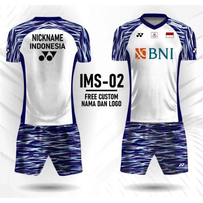 Jersey setelan badminton sea games semifinal indonesia, setelan Jersey, Jersey badminton bulutangkis