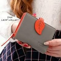 MJS 062 - Wallet / Dompet Wanita Lipat Mini fashion korea Daun
