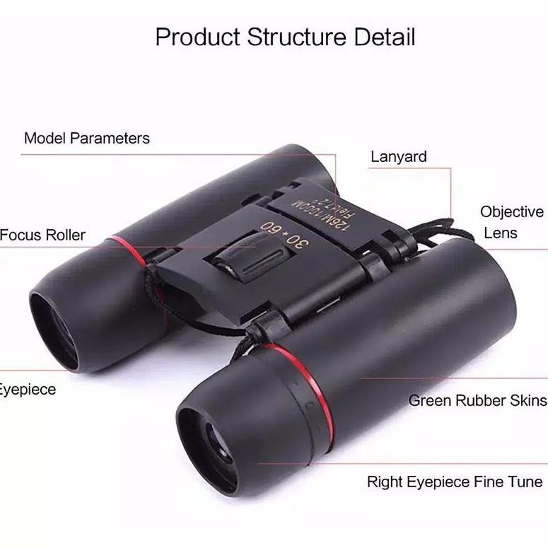 "Dz31au22ᴿ" teropong sakura 30x60 teropong jarak jauh 1KM teropong zoom mini portable 30x60 day and 