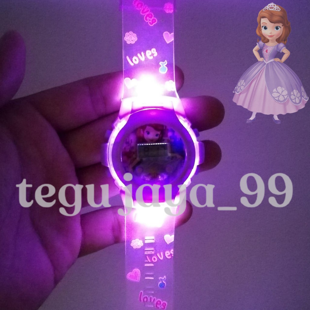 TERBARU!!! JAM TANGAN ANAK PEREMPUAN &amp; LAKI-LAKI LAMPU LED DAN MUSIK KARAKTER KARTUN TE0114