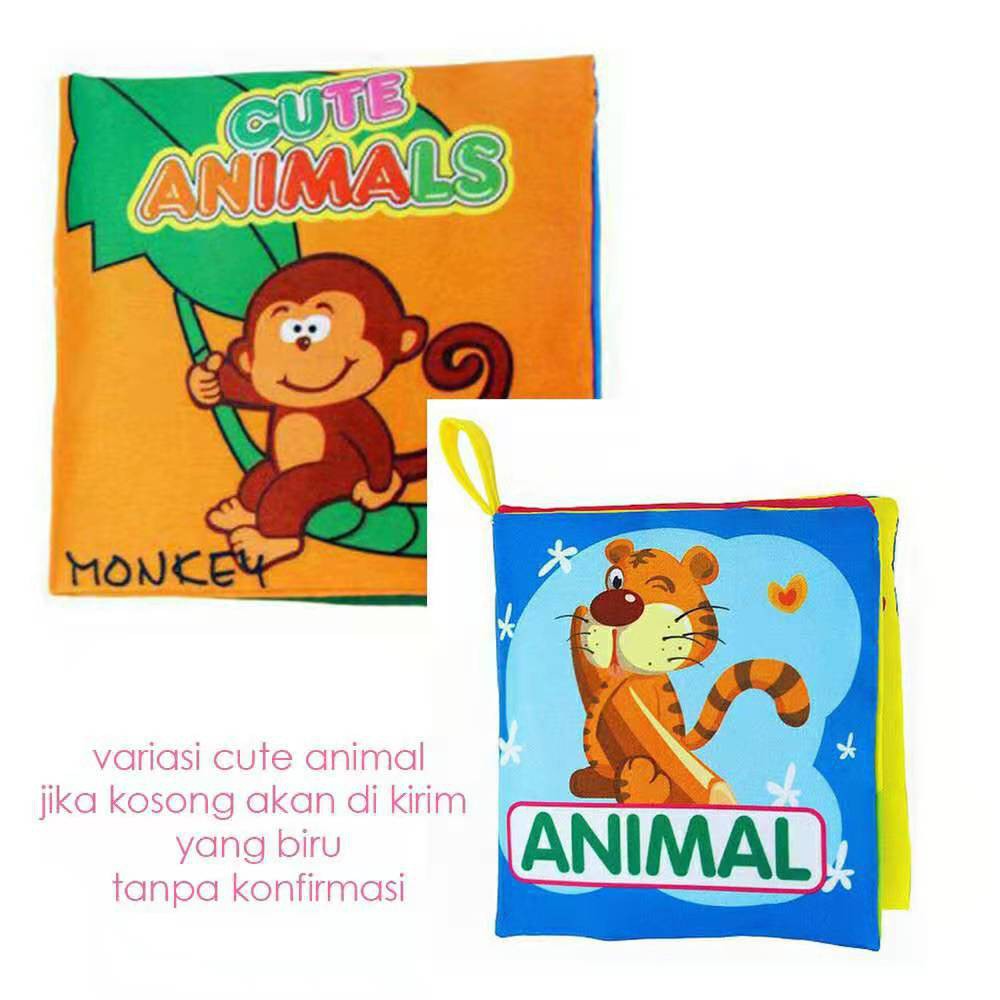 HIPPO LAND CLOTH BOOK / buku bantal bayi / buku cerita bayi bahan kain anak/ pillow book 83