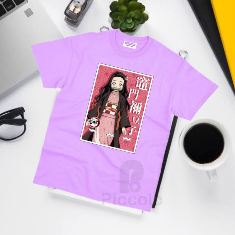 baju Kaos anak anak Nezuko Kamado Streetwear Anime Kimetsu No Yaiba Baju Demon