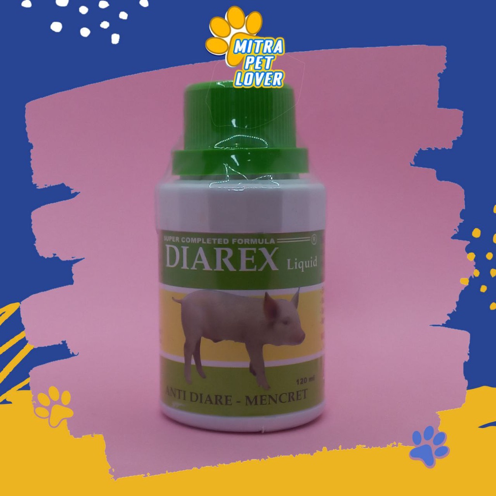 OBAT ANTI DIARE MENCRET BABI - DIAREX LIQUID 120ML ORIGINAL -  ANTIBIOTIK RADANG USUS MEMPERBAIKI NAHFSU MAKAN- MURAH GARANSI KUALITAS ASLI - PET ANIMAL PLANTS HEALTHCARE &amp; VETERINARY TAMASINDO OBAT PERAWATAN KESEHATAN &amp; VITAMIN TERNAK HEWAN MITRAPETLOVER