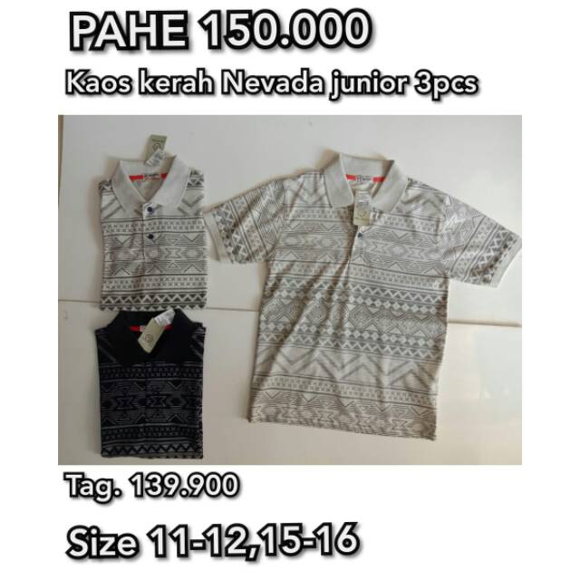 Kaos kerah anak nevada