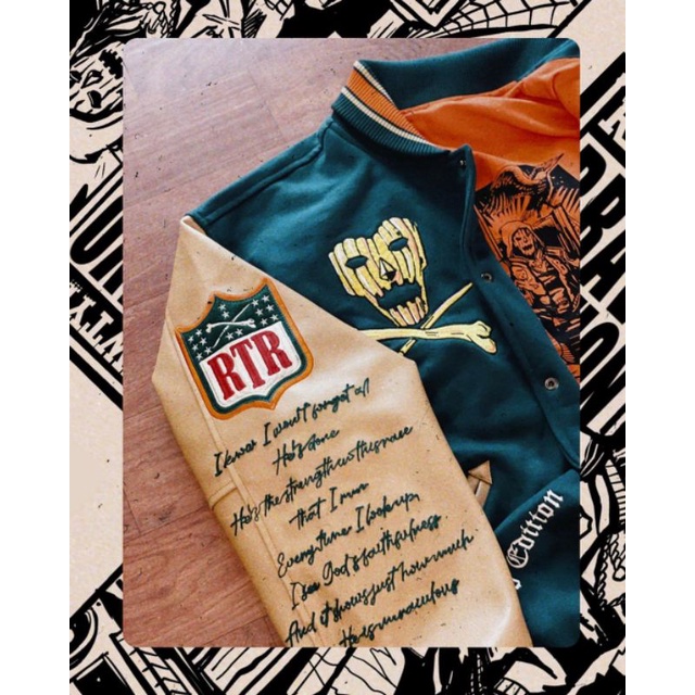 JACKET VARSITY CHAMP, RAWTYPE RIOT BRAVO EDITION + SNAP BACK , TINGGAL SIZE S